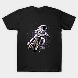 Astronaut riding motorbike dirt bike riding T-Shirt